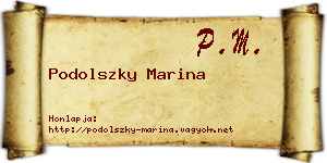 Podolszky Marina névjegykártya